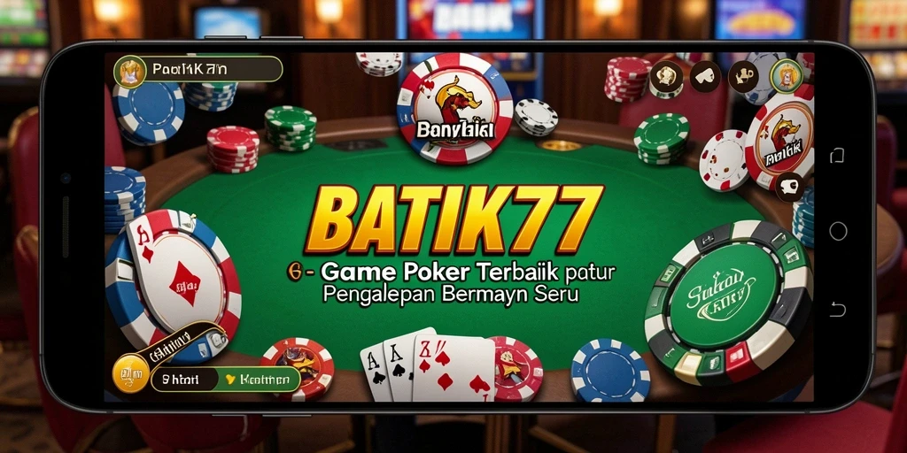Tampilan gameplay Poker yang menarik di BATIK77.