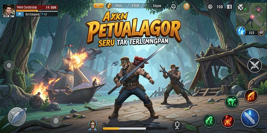 Tampilan gameplay F08 yang mendebarkan dan penuh aksi.