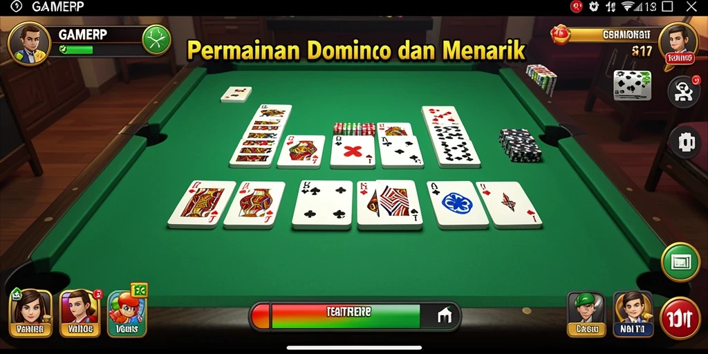 Tampilan gameplay GAMERP yang seru dan menantang di permainan Domino.
