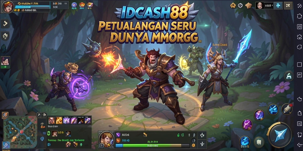 Tampilan gameplay IDCASH88 yang menampilkan aksi mendebarkan dalam petualangan MMORPG.