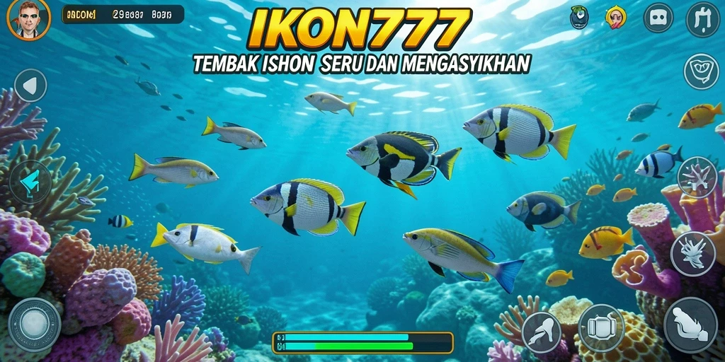 Screenshot gameplay Tembak Ikan IKON777 yang seru dan mengasyikkan.