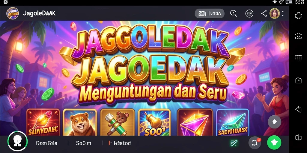 Tampilan antarmuka JAGOLEDAK yang mengasyikkan dengan gameplay slot.