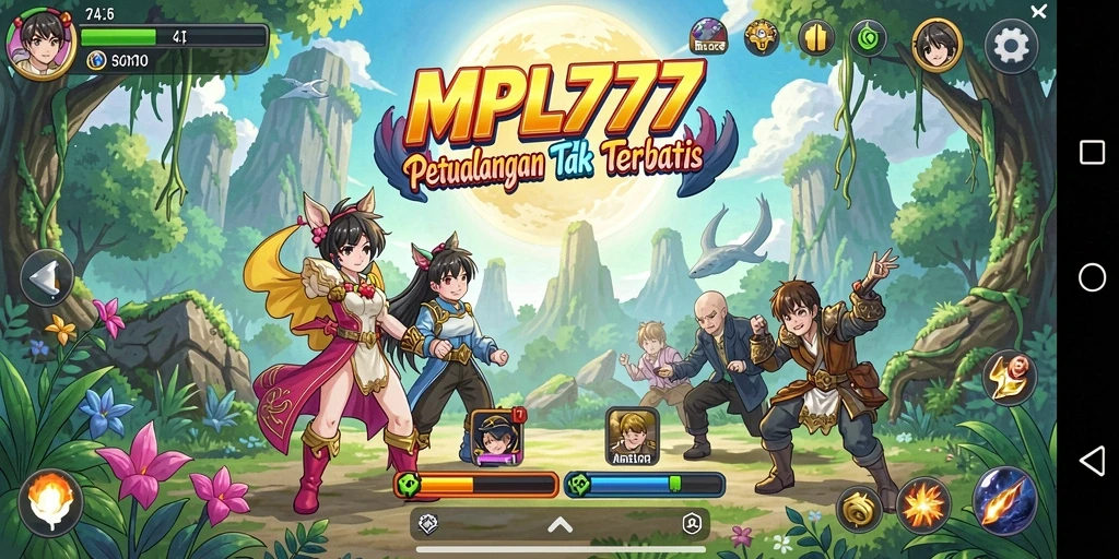 Tangkapan layar menunjukkan aksi seru di dunia anime MPL777.
