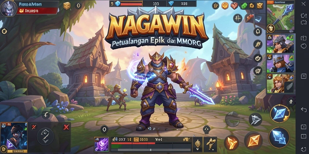Tampilan gameplay NAGAWIN yang menarik dan mendebarkan.