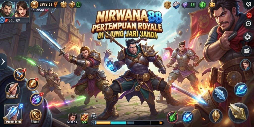 Screenshot gameplay NIRWANA88 yang menegangkan selama pertempuran.