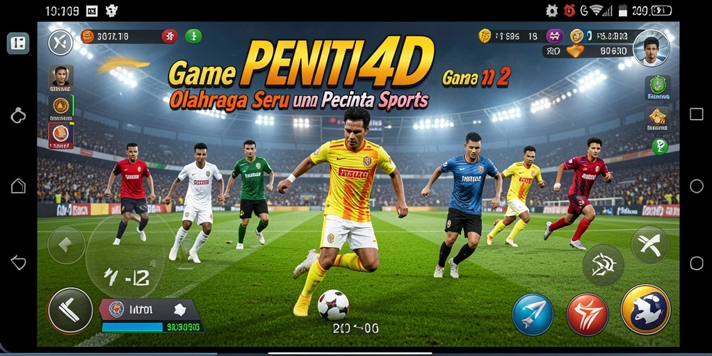 Screenshot dari gameplay seru PENITI4D yang menunjukkan aksi olahraga.