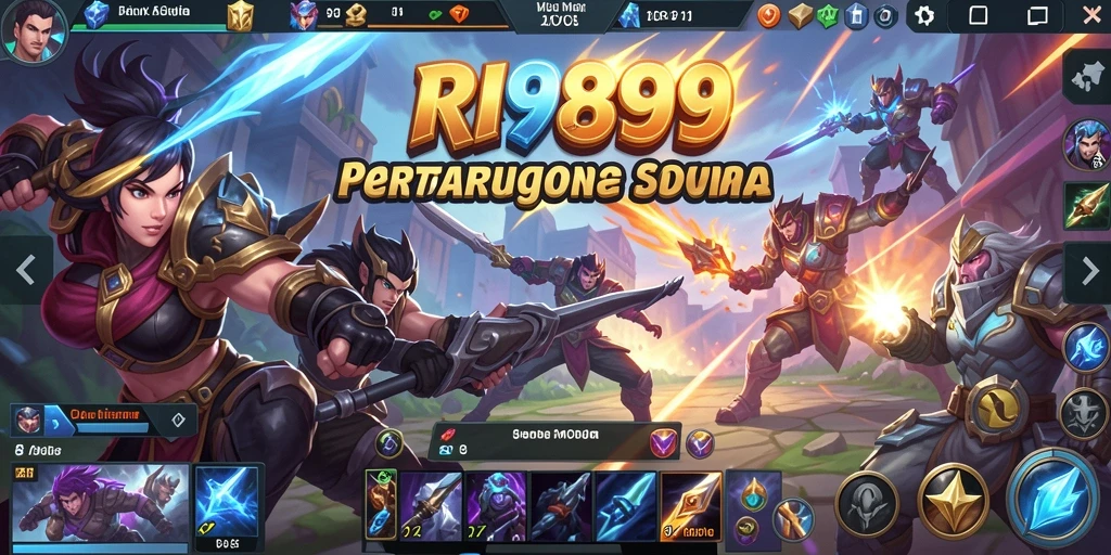 Screenshot menampilkan aksi pertarungan seru di arena MOBA.