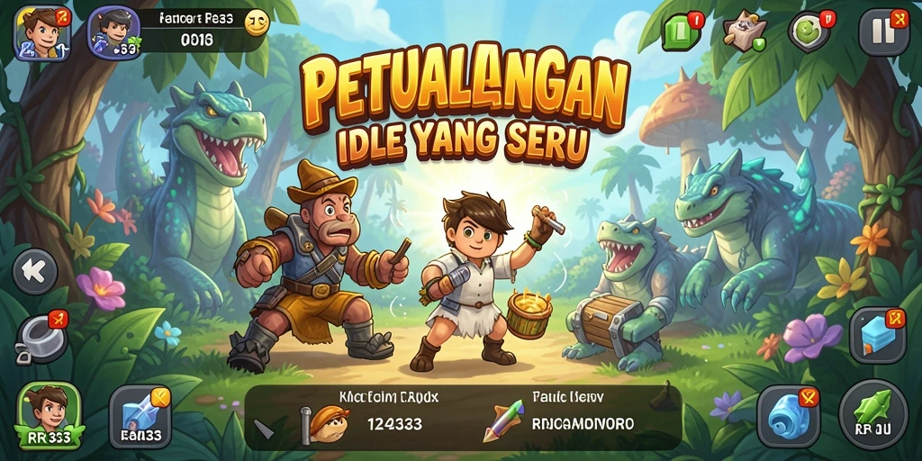 Screenshot gameplay RR33 menampilkan karakter yang bekerja secara otomatis.