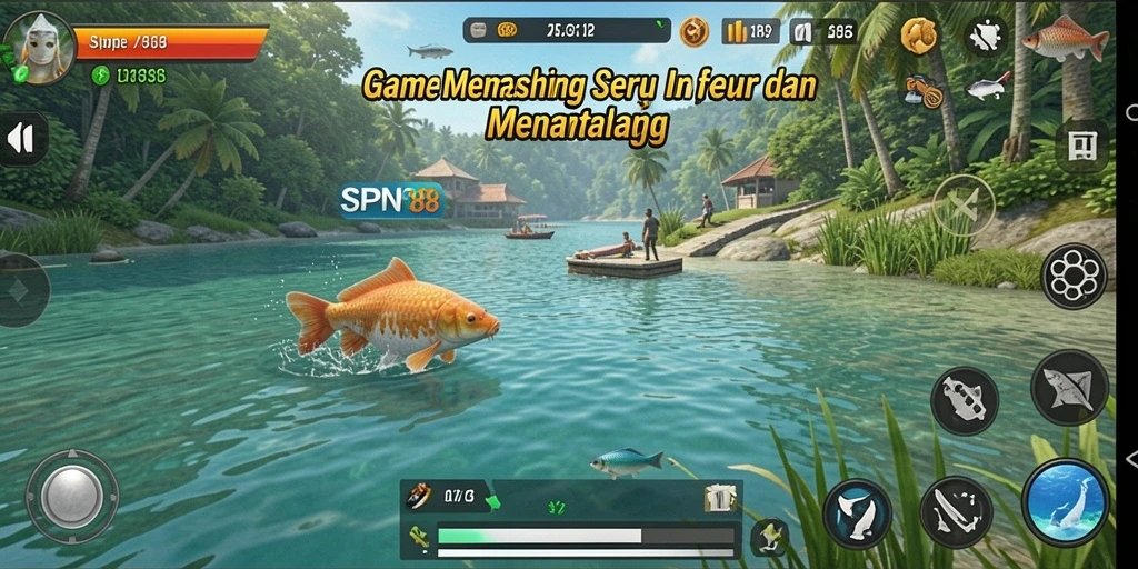 Tampilan gameplay SPN88 dengan aksi memancing yang seru.