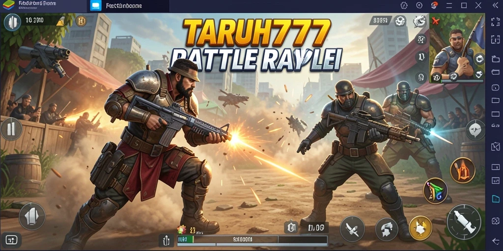 Tampilan luar biasa dari pertempuran dalam game Battle Royale TARUH777.