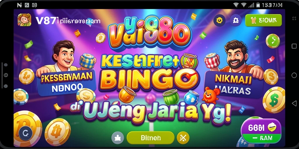 Screenshot gameplay Bingo V87 yang menarik dan seru.