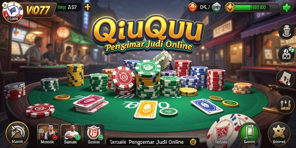 Tampilan menarik dari gameplay QiuQiu di VIO77.