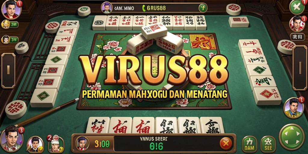 Gameplay menantang VIRUS88 dengan grafis Mahjong yang menarik.