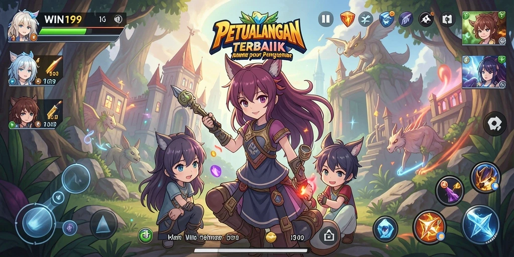 Tampilan gameplay seru dari game Anime WIN199.